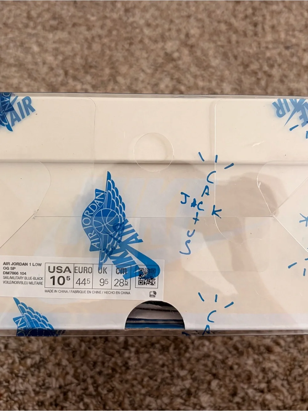 Travis Scott Jordan 1 Fragment Sail! Brand New Size 10.5!!
